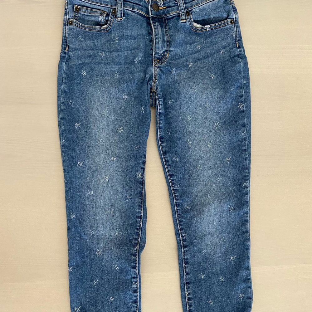 Denim jeans with stars patter